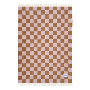Maison Deux - Damier yün battaniye | Terracotta