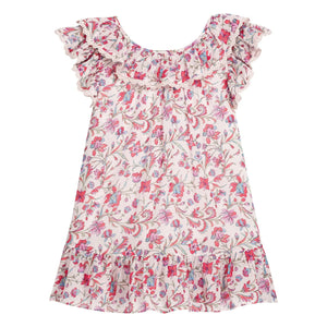 Louise Misha - Natiyana Floral Organic Cotton Dress | Cream