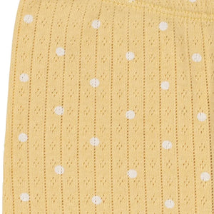 Konges Sløjd - Minnie Puantiyeli Pointelle Tayt, Organik Pamuk | Sarı