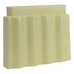Los Objetos Decorativos - Waves Clay Vase | Pale yellow