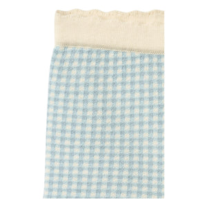 Copenhagen Colors - Organic Cotton Jacquard Checkered Shorts | Light Blue