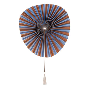 Broste Copenhagen - Saba Paper Fan Wall Decor | Light Blue