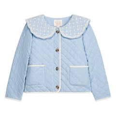 Louise Misha - Augustina Organic Cotton Quilted Jacket | Blue