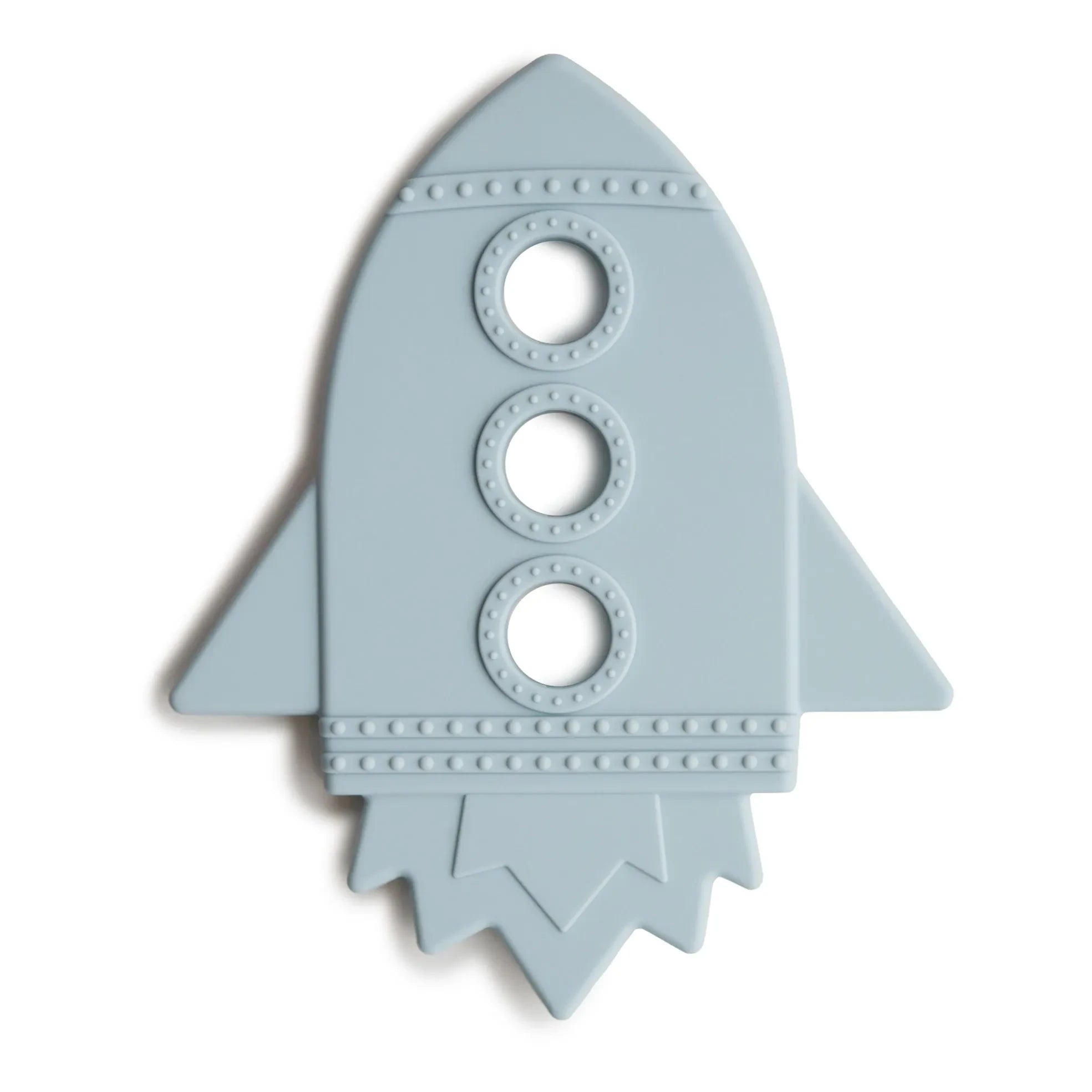 Mushie - Silicone Rocket Teether | Blue