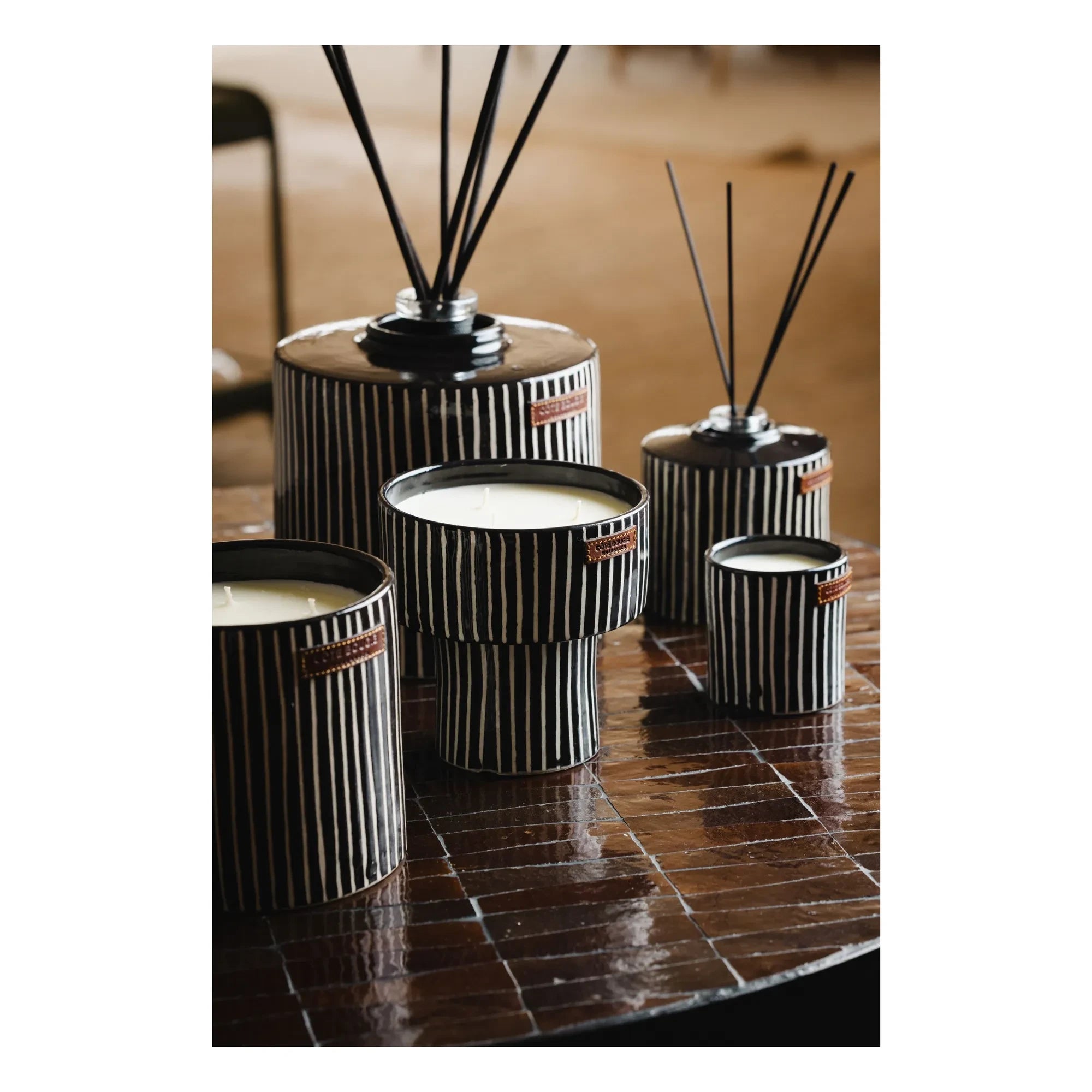 Côté Bougie - Zebra candle - Mandarine Majorelle