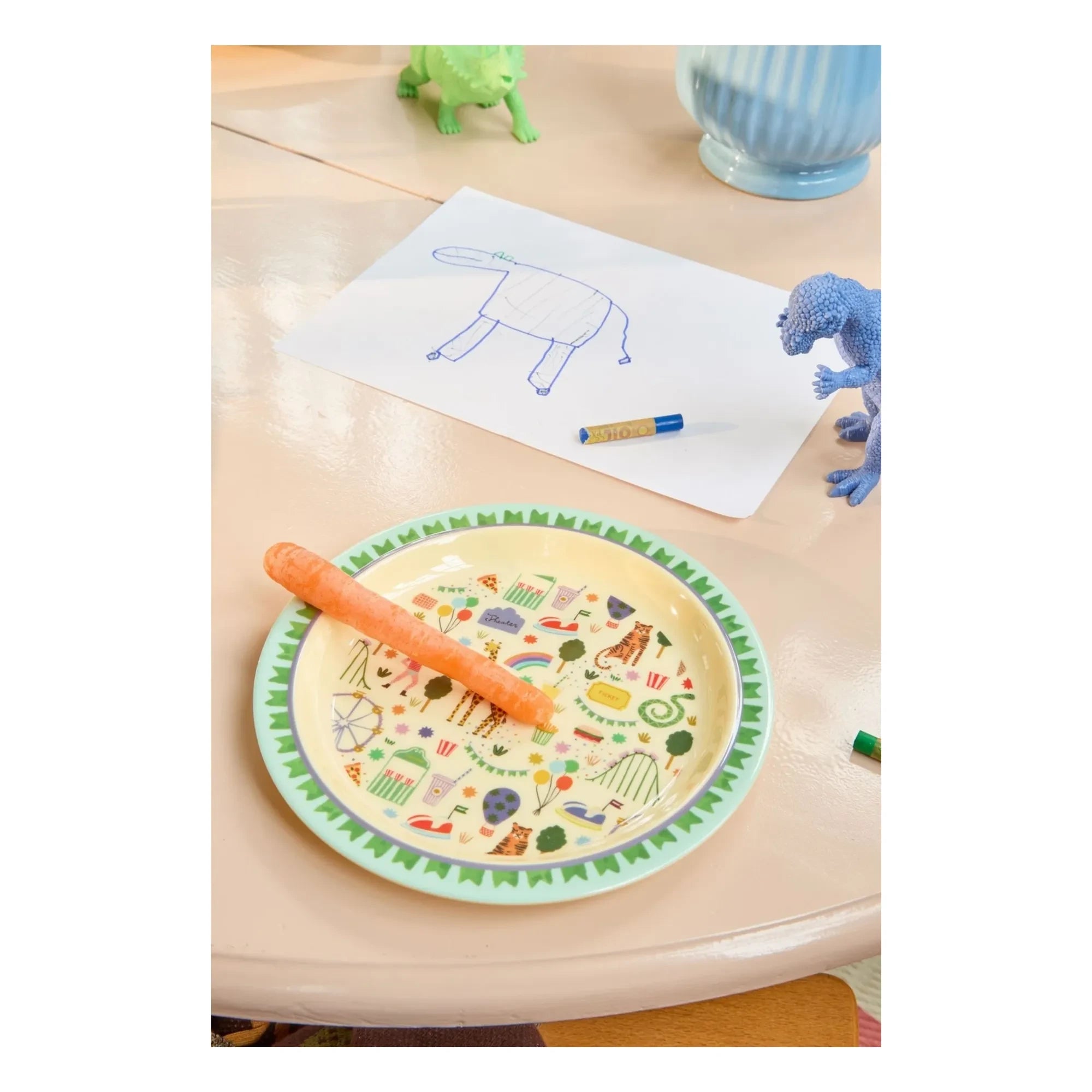 Rice - Fun Fair melamin tabak | Mavi