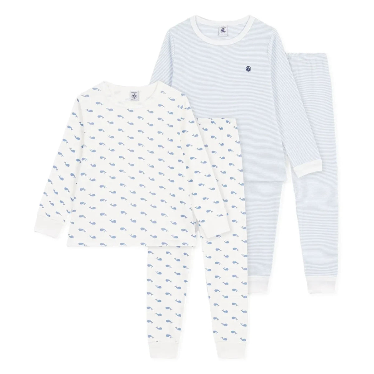 Petit Bateau - 2-piece Whale Pajama Set | Blue