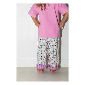 Club Trésor - Geometric 70s Convertible Pants | Pale Pink