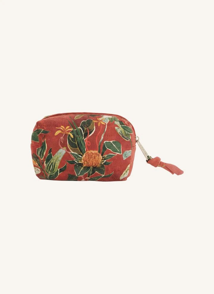 Farm Rio - Small Cotton Makeup Bag | Red