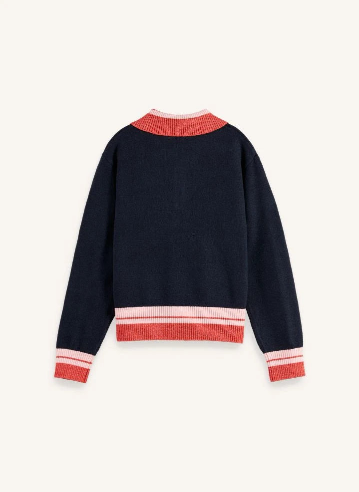 Scotch & Soda - Polo-neck sweater | Navy