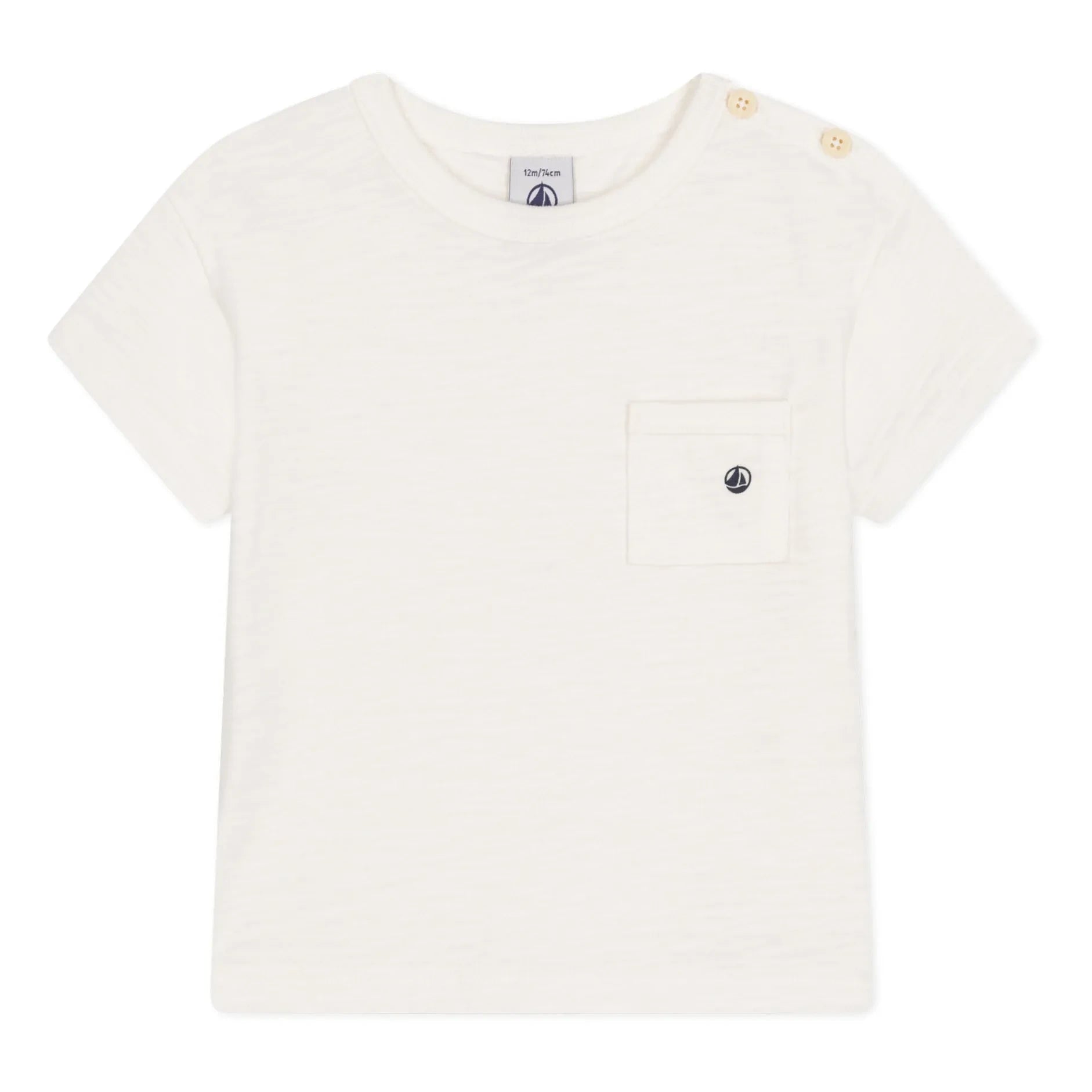 Petit Bateau - Marmiton Jersey Flamed T-Shirt | Ecru