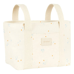 Nobodinoz - Baby Stroller Organizer Opera Orange Cherries | Beige