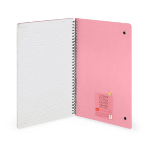 Legami - A4 Lined Notebook with Illustrated Hard Cover - Corgi - Jotter - Spiral-Bound