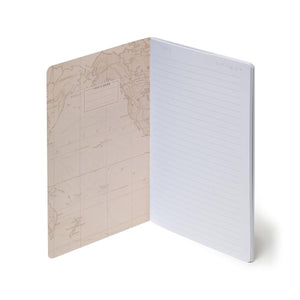 Legami - A5 Lined Notebook with Illustrated Hard Cover - Travel