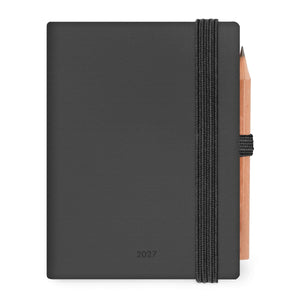 Legami - 12-Month Mini 2-Day Planner - 2027 - Black Suit