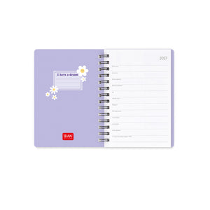 Legami - 12-Month Weekly Planner - Small Spiral-Bound 2027 - Daisy