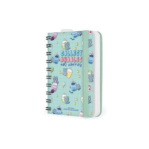 Legami - 12-Month Small Spiral-Bound Daily Planner 2027 - Kitty Bubble Tea