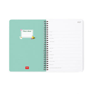 Legami - 12-Month Large Spiral-Bound Weekly Planner 2027 - Bee
