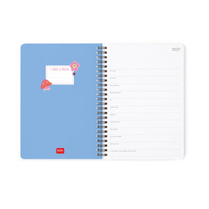 Legami - 12-Month Large Spiral-Bound Weekly Planner 2027 - Mushrooms