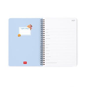 Legami - 12-Month Large Spiral-Bound Weekly Planner 2027 - Dachsund