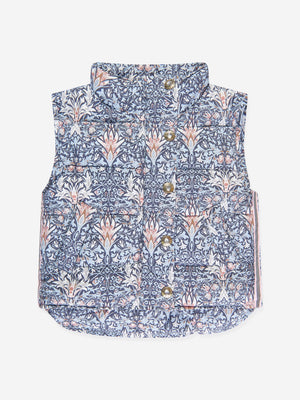 Angels Face Girls Tabatha Printed Gilet in Blue