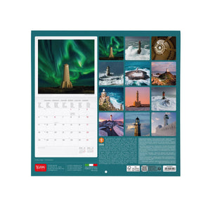 Legami - Lighthouses World 2027 Wall Calendar - 30 x 29 cm