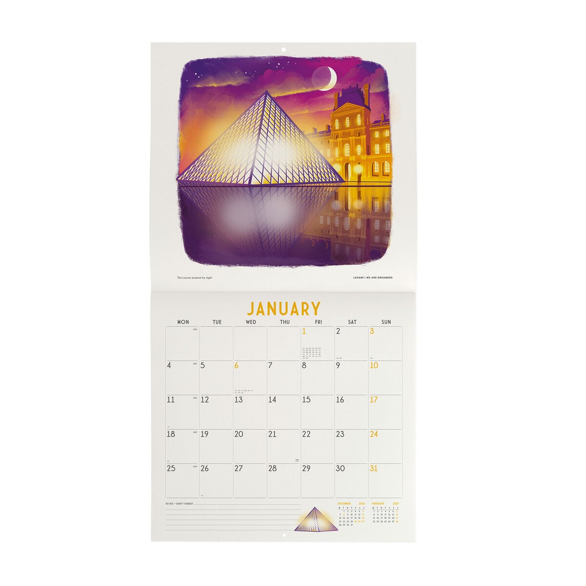 Legami - Paris 2027 Wall Takvim - 30 x 29 cm