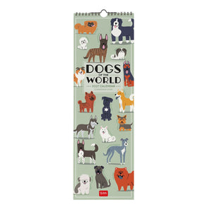 Legami - Dogs World 2027 Wall Calendar - 16 x 49 cm