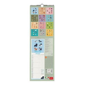 Legami - Dogs World 2027 Wall Calendar - 16 x 49 cm
