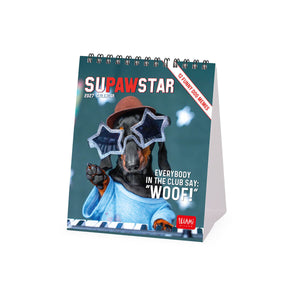 Legami - Supawstar 2027 Desk Calendar - 12 x 14.5 cm