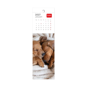 Legami - Puppies 2027 Bookmark Calendar - 5.5 x 18 cm
