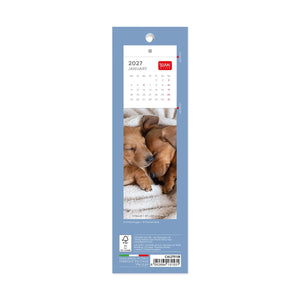 Legami - Puppies 2027 Bookmark Calendar - 5.5 x 18 cm
