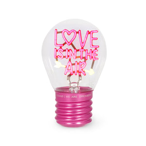 Legami - Dekoratif Lightbulb-Shaped Table Lamp - Aşk is in Air - Bulb Fiction