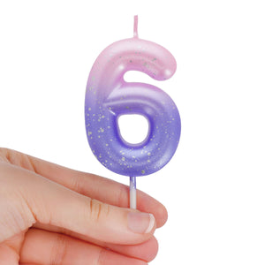 Legami - Pink Birthday Cake Candle - 6 - Happy Birthday Candle