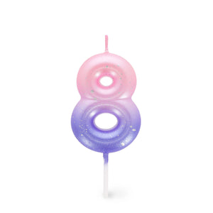 Legami - Pink Doğum Günü Cake Candle - 8 - Mutlu Doğum Günü Candle