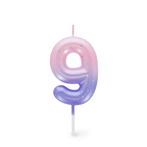 Legami - Pink Birthday Cake Candle - 9 - Happy Birthday Candle