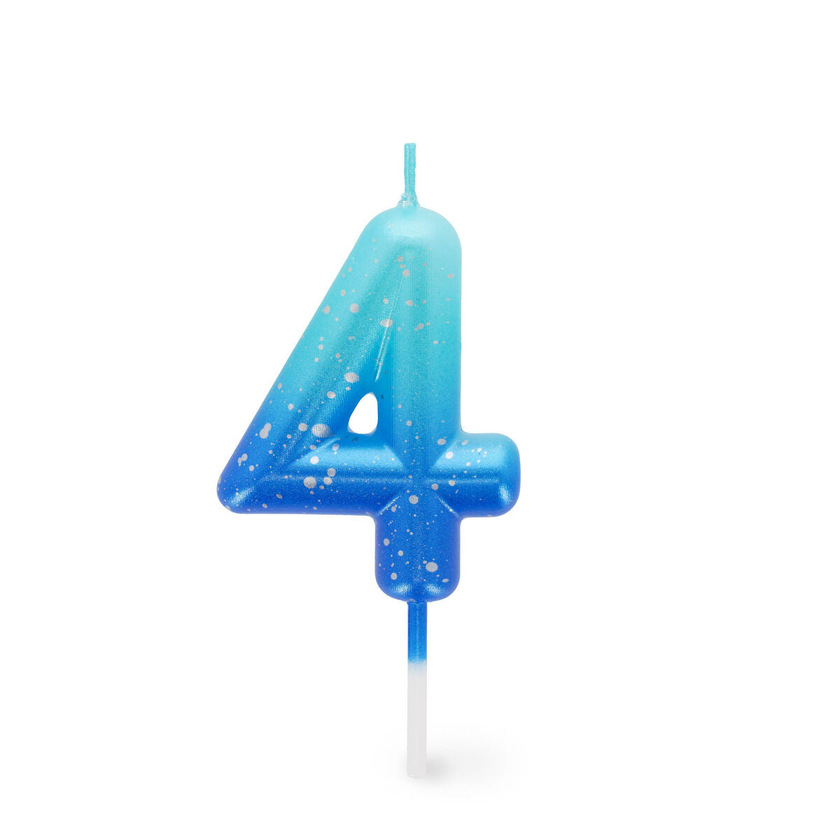 Legami - Blue Birthday Cake Candle - 4 - Happy Birthday Candle