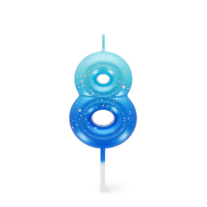 Legami - Blue Doğum Günü Cake Candle - 8 - Mutlu Doğum Günü Candle