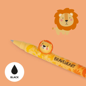 Legami - "King" Lion Animal Figurine with Pencil - Cute Friends