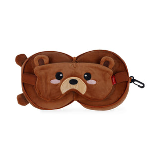 Legami - Teddy Bear Travel Pillow with Sleep Mask - My Travel Buddy
