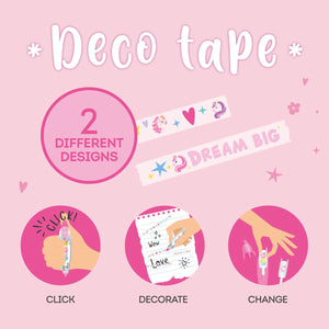 Legami - Unicorn Tape Pen Decoration - Deco Tape