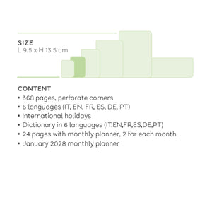 Legami - 12-Month Small Daily Planner 2027 - Eclectic Blue