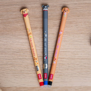 Legami - 3-piece Set Erasable Pens - Fur-ever Friends