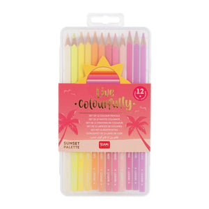 Legami - Set of 12 Colouring Pencils in Sunset Palette - Live Colourfully