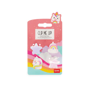Legami - 4-Piece Unicorn Mini Hair Clips Set - Clip me up!
