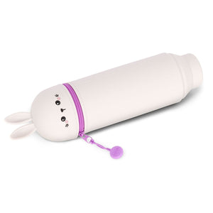 Legami - Rabbit "Don't Worry Be Hoppy" 2-in-1 Silicone Pencil Case - Kawaii
