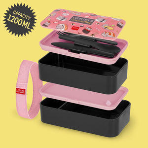 Legami - 1200 ml Bento Yemek Kutusu - Sushi Cat - Bento Yemek Kutusu