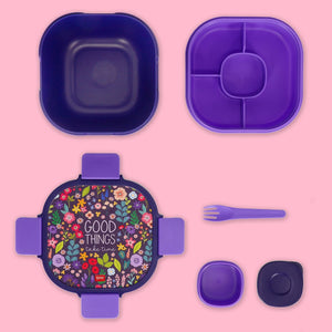 Legami - 1700 ml Bento Lunch Box - Flowers - Bento Lunch Box