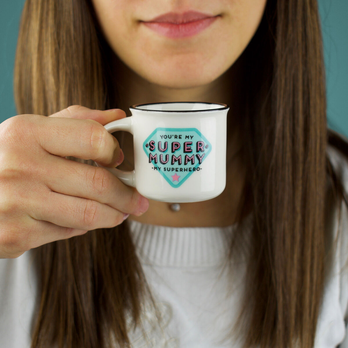 Legami - Seti 2 Coffee Cups - Süper Mummy ve Süper Daddy - Espresso Two