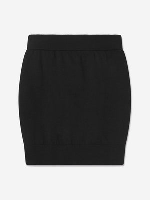 Moschino Girls Wool Knitted Skirt in Black